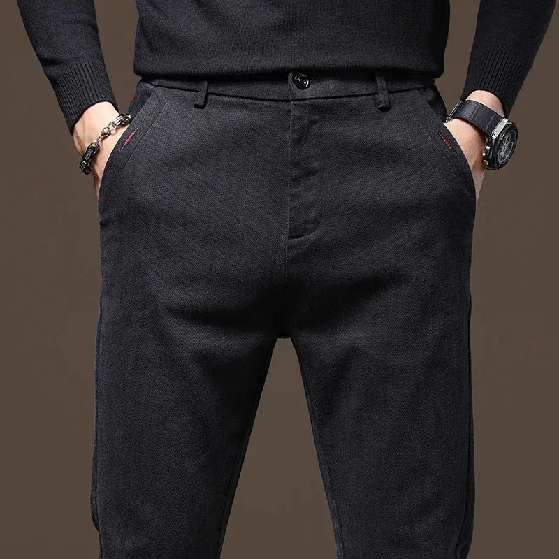 Matior™ | Classic Cotton Stretch Slim Fit Trousers