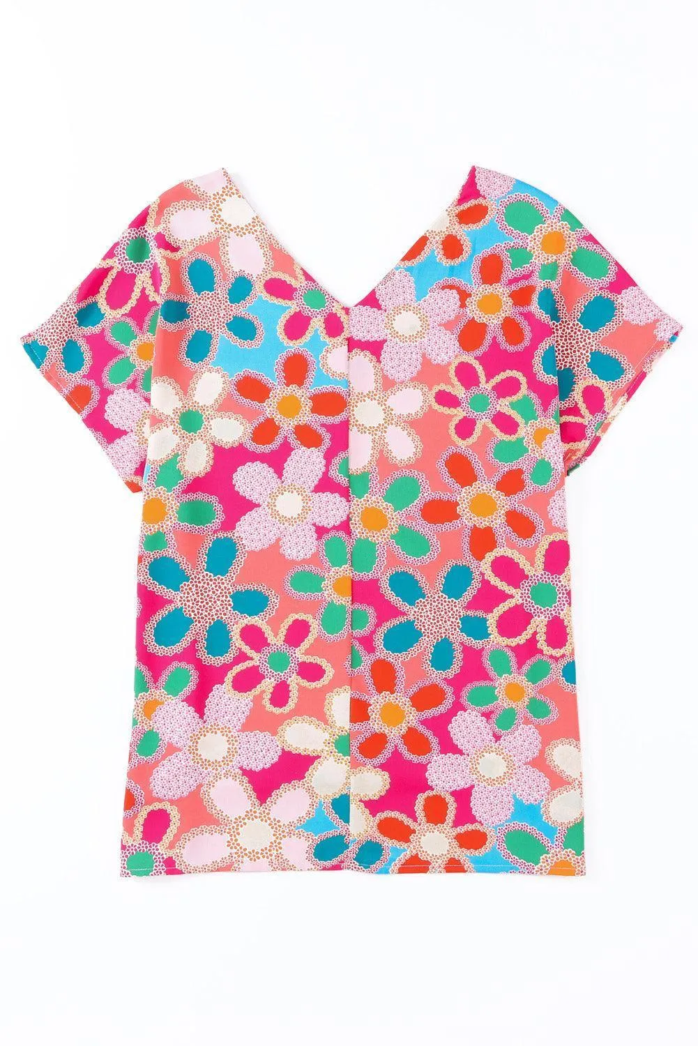 No Ordinary Girl Short Sleeve V Neck Blouse