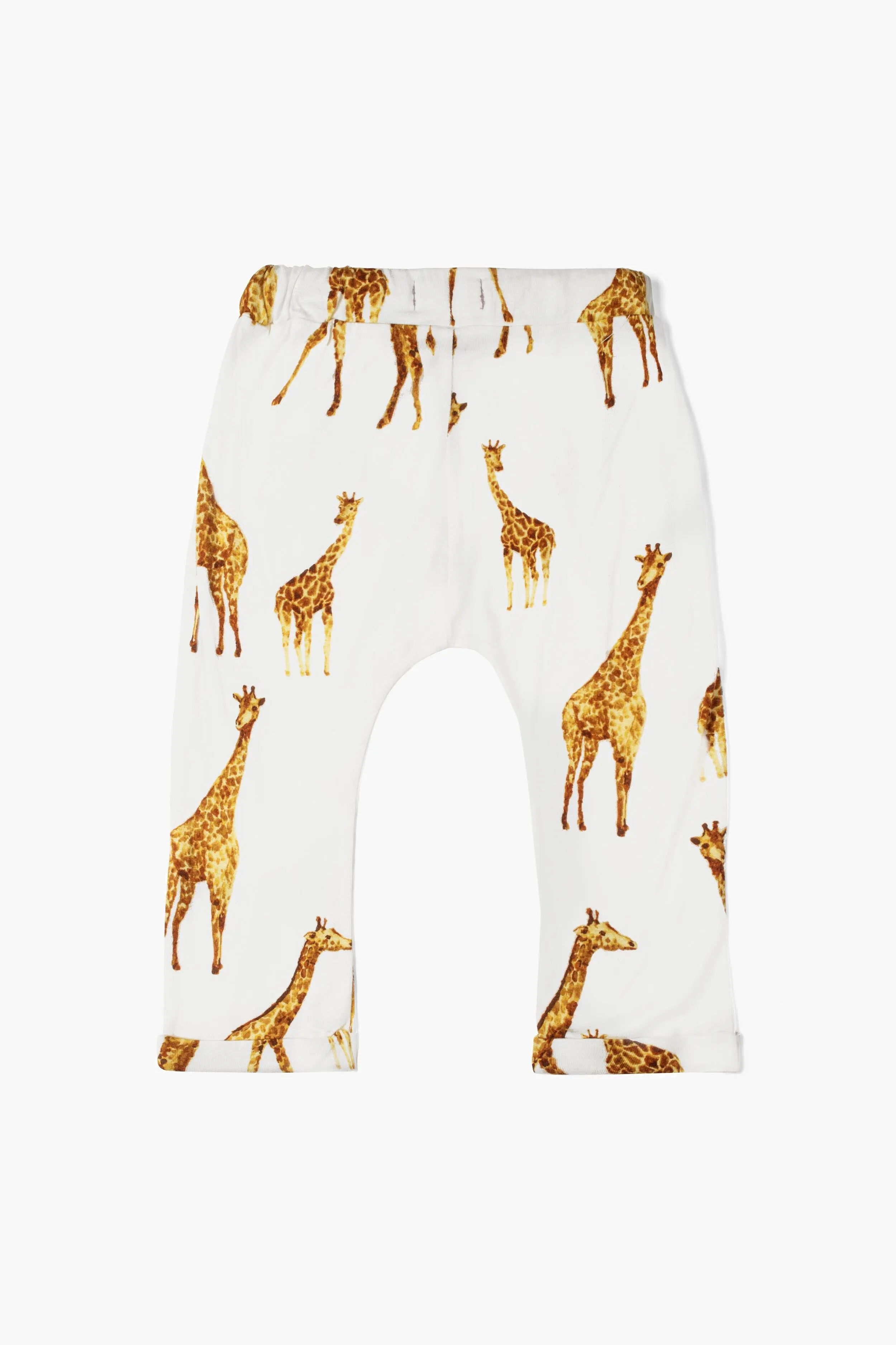 Orange Giraffe Bamboo Baby Jogger Pants