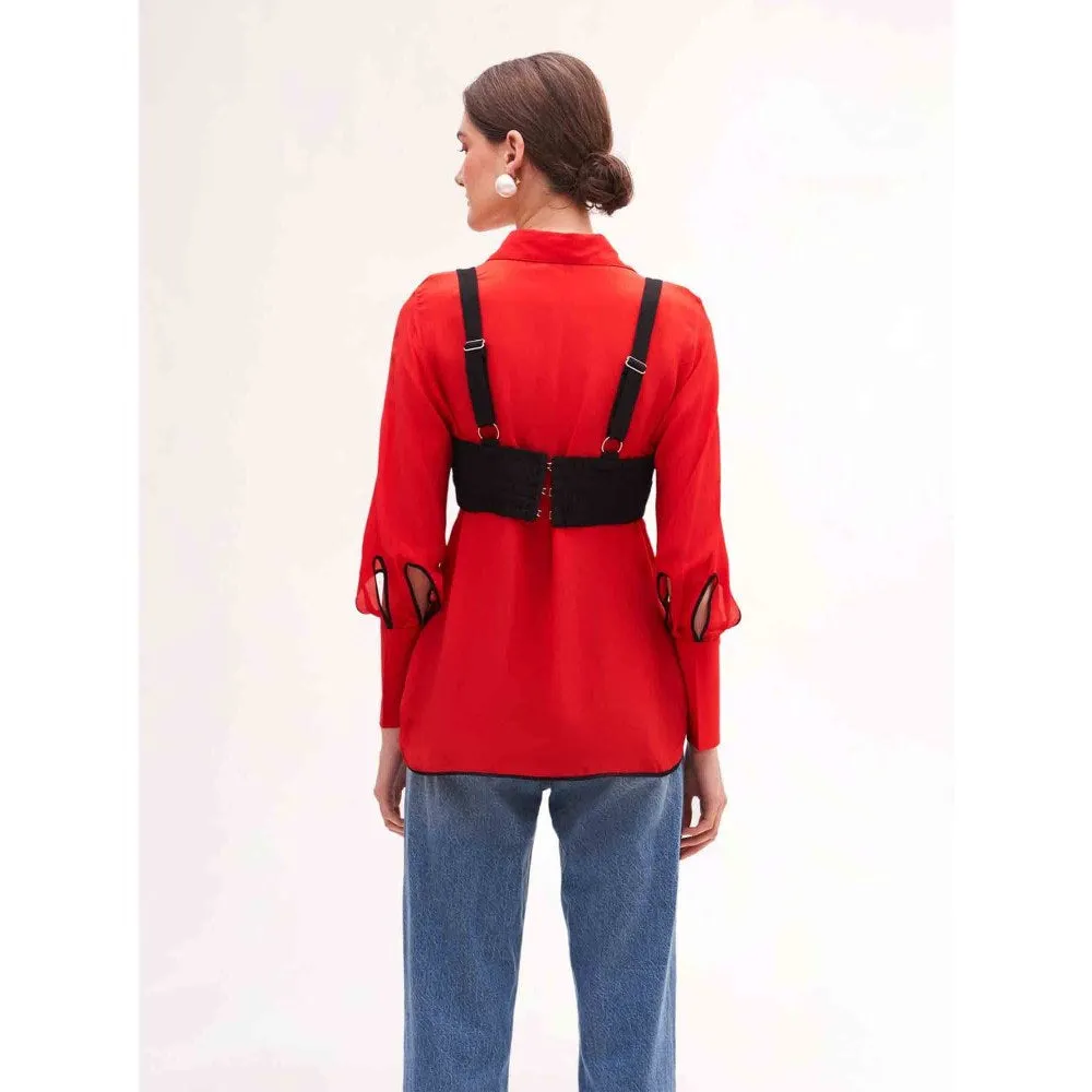Our Love Bloom Silk Shirt With Jacket (Set of 2)