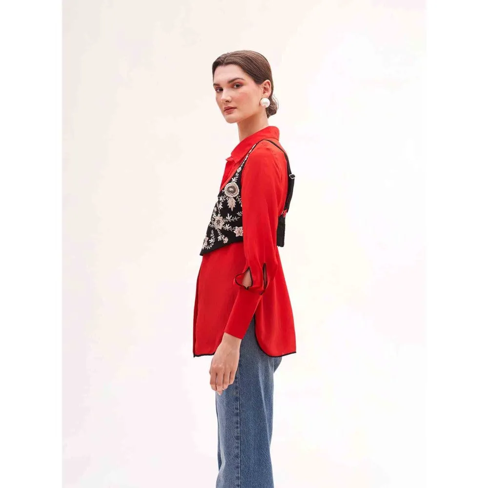 Our Love Bloom Silk Shirt With Jacket (Set of 2)
