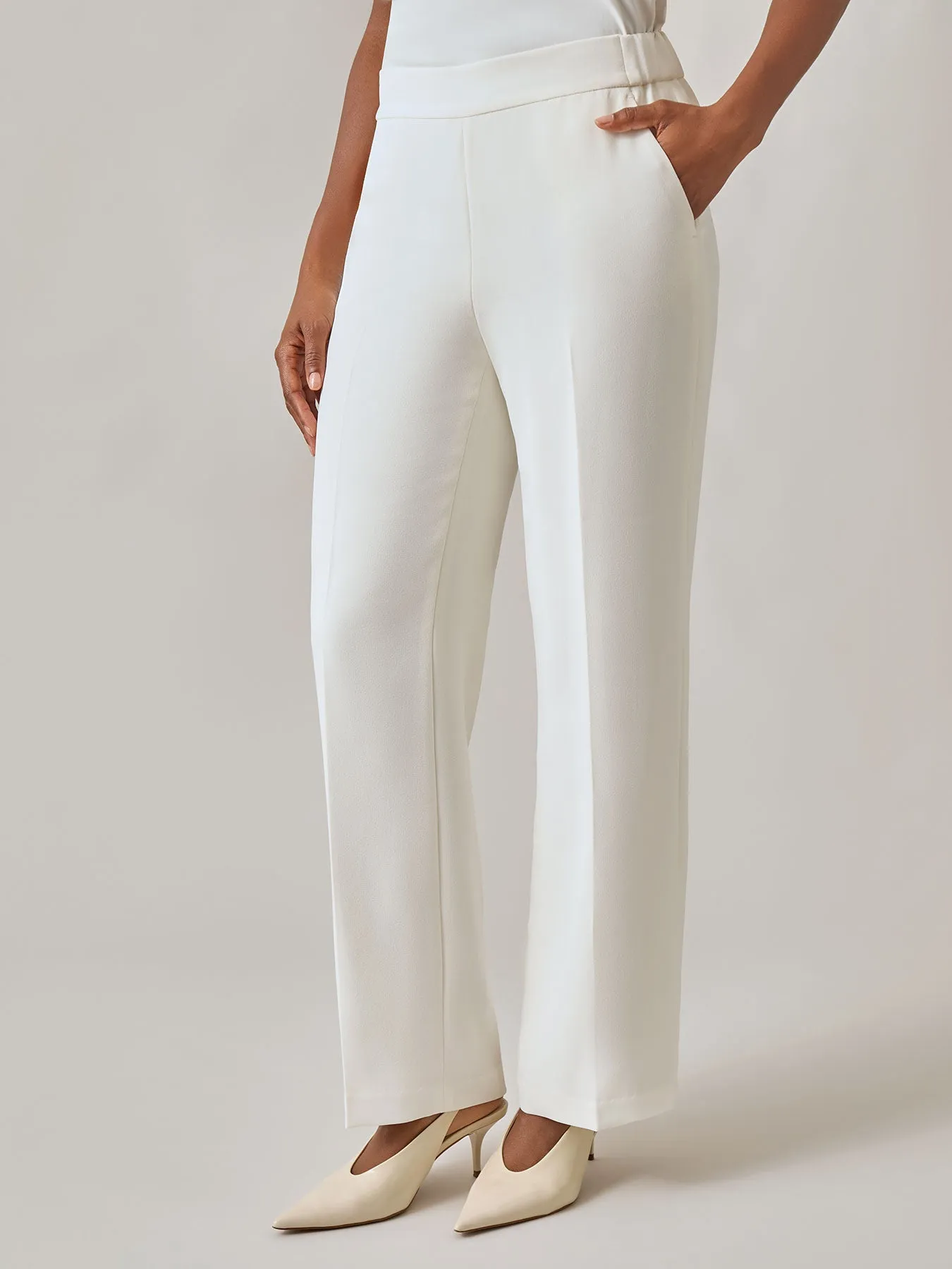 Petite Pull On Pant, Iconic Stretch Crepe