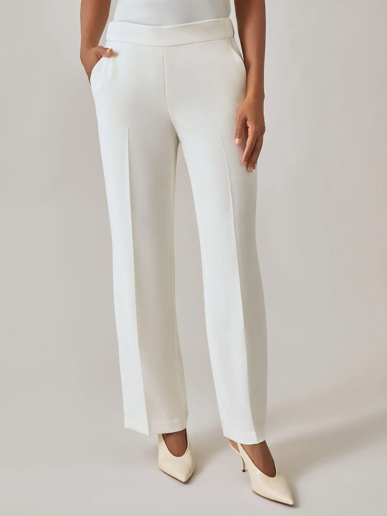 Petite Pull On Pant, Iconic Stretch Crepe