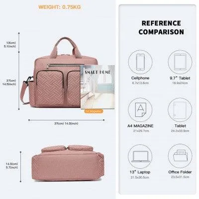 Pink Functional Baby Changing Shoulder Bag With Changing Mat