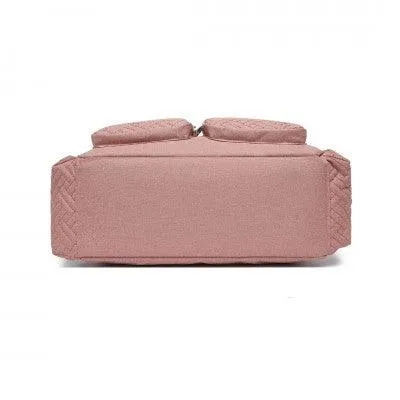 Pink Functional Baby Changing Shoulder Bag With Changing Mat