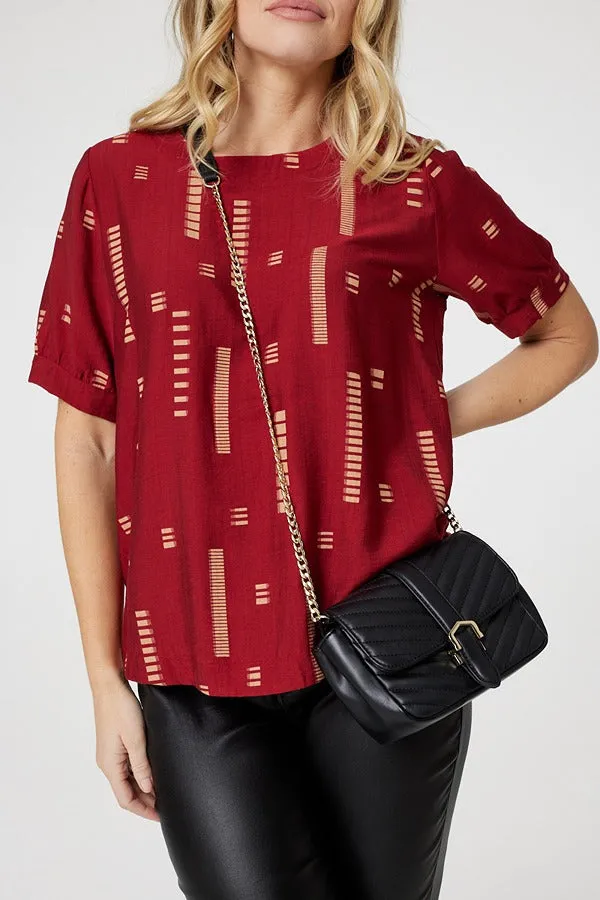 Printed 1/2 Sleeve Blouse