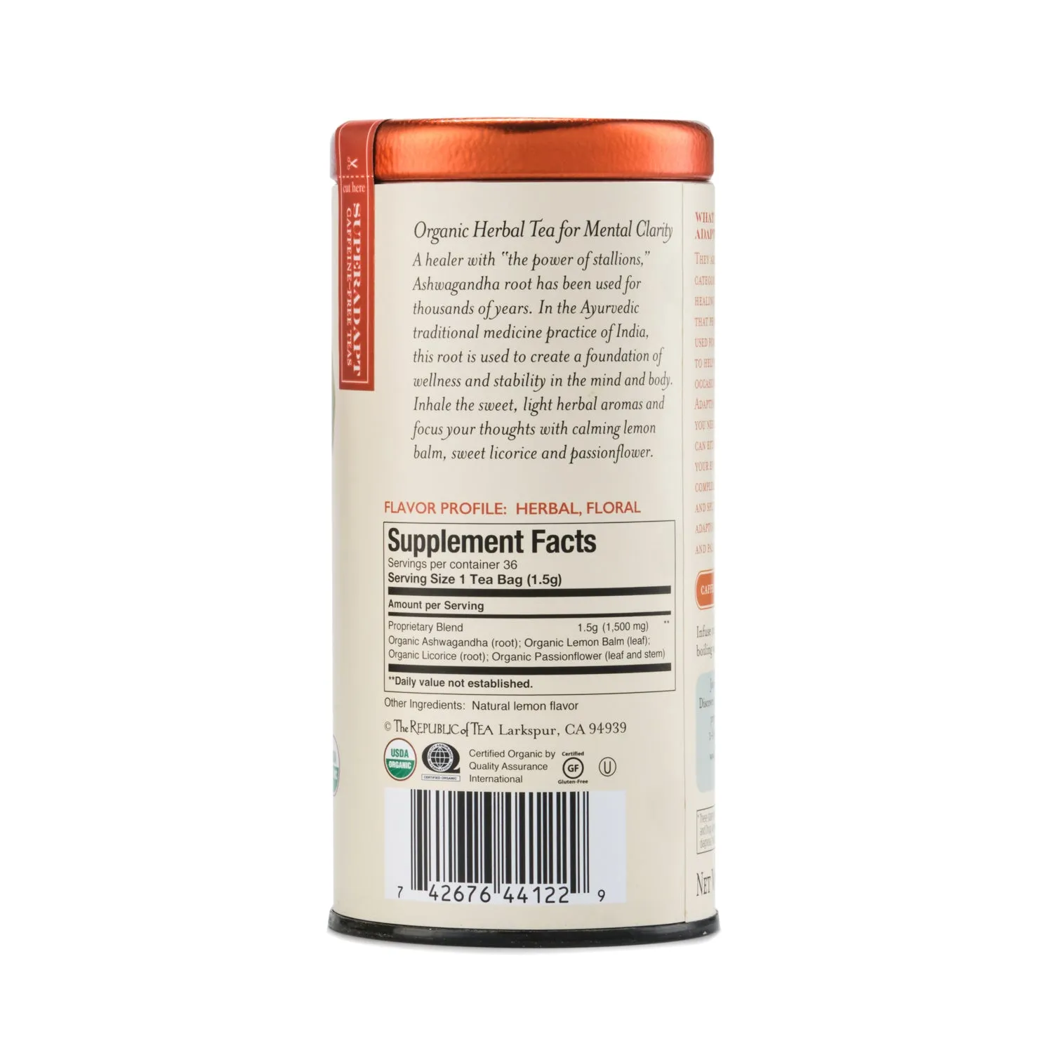 Republic of Tea Superadapt Clarity And Calm 36 tea bags