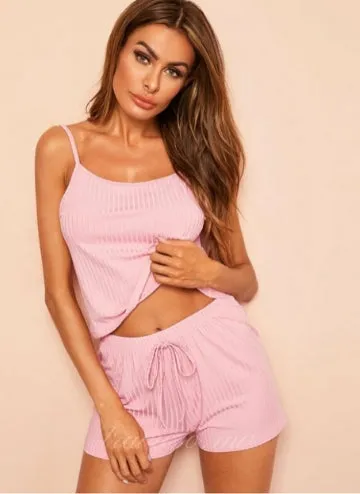 Ribbed Cami Pajama Set