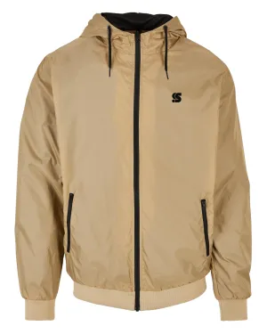 Sand Windbreaker / S Logo Black Embroidered Women