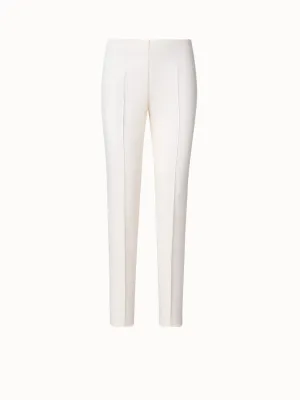 Slim-Leg Hose aus Seiden-Crêpe