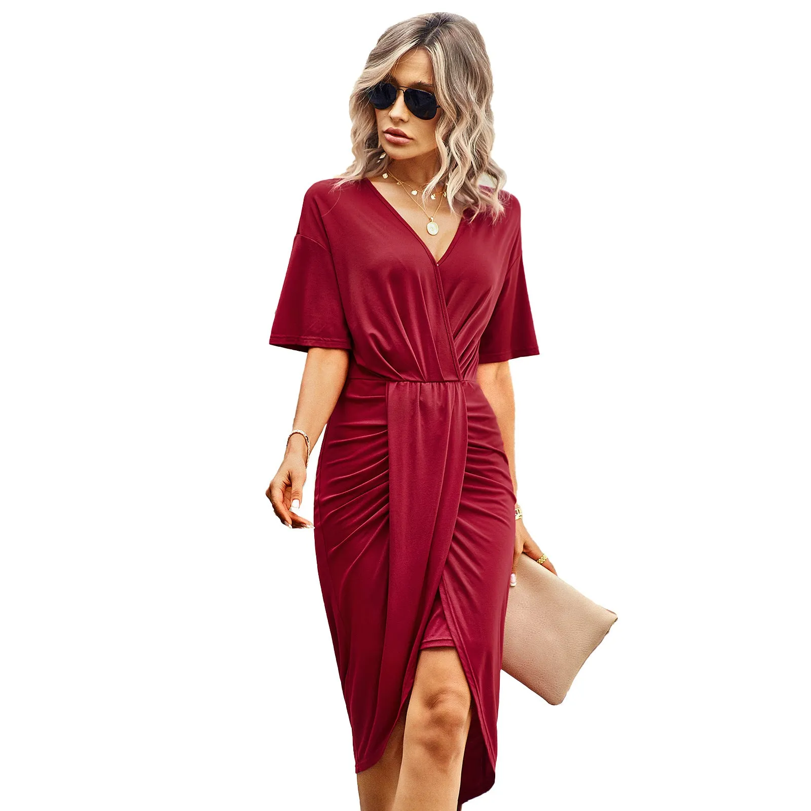 Spring and Summer Vacation Elegant and Casual Knit Dress
