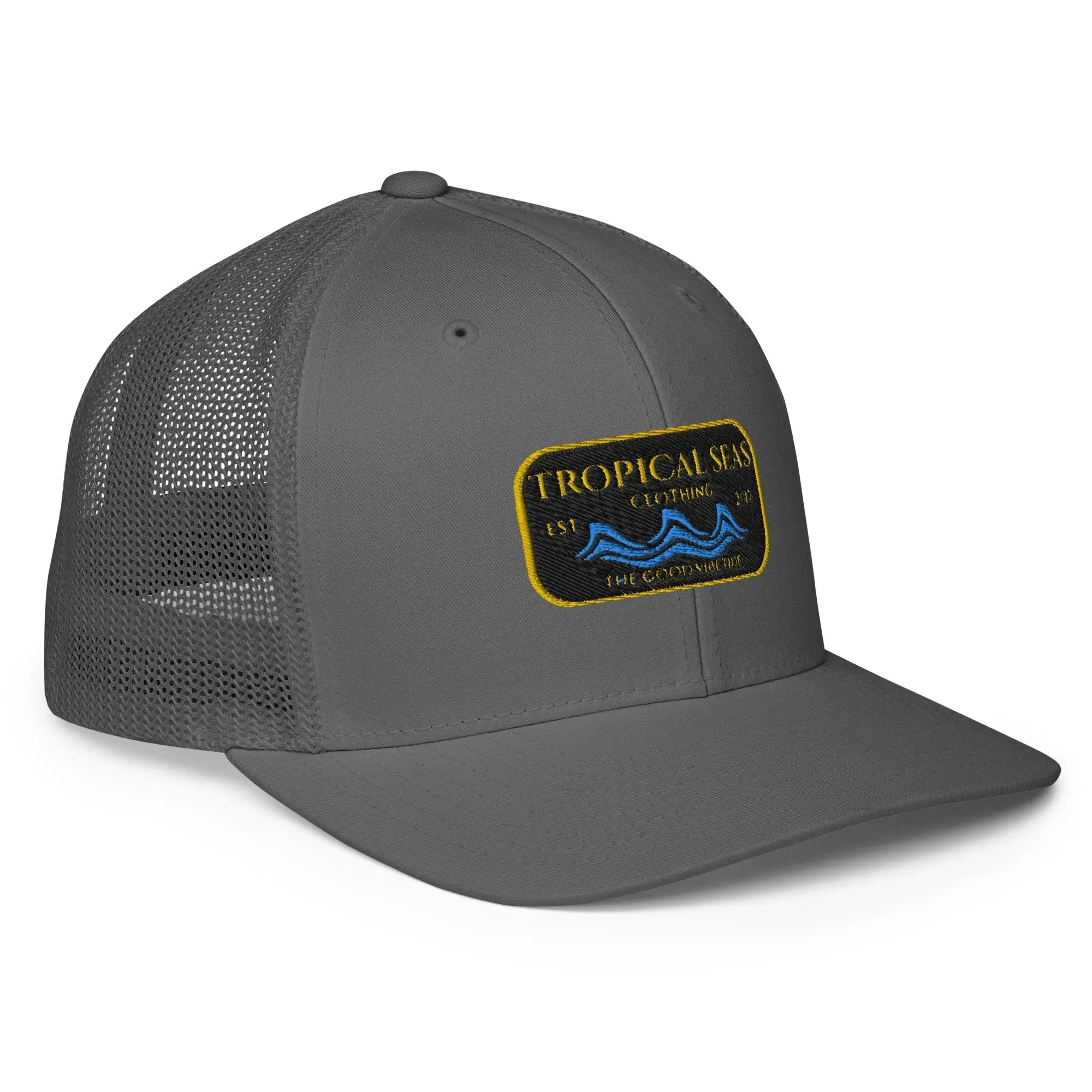 Steady Wave Mesh Trucker Hat by Tropical Seas Clothing