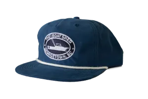The Boat Shed Logo Rope Hat - Navy/ White