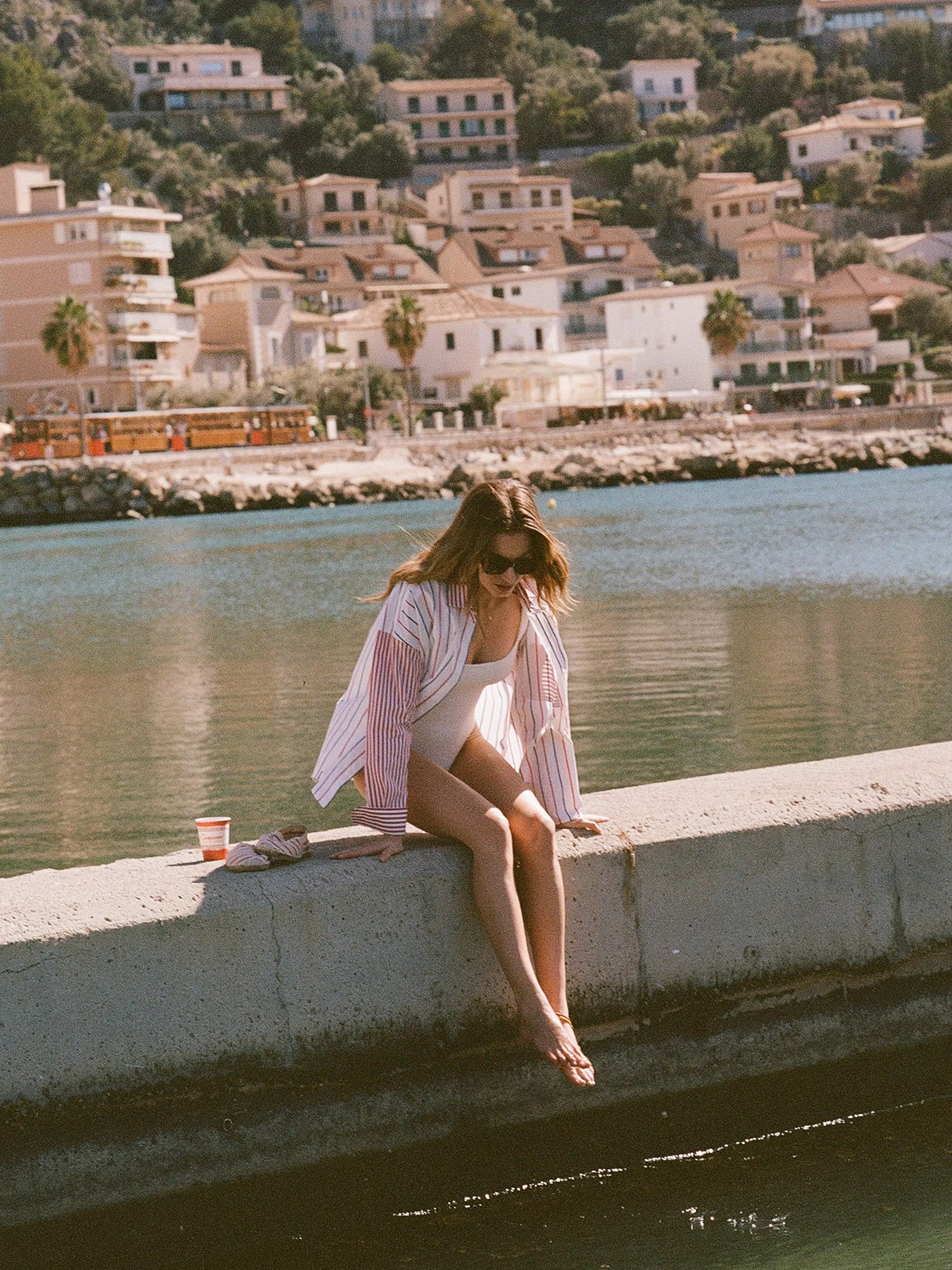 The Weekend fine poplin, red patchwork shirt