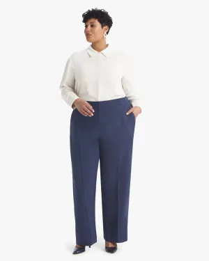 Tinsley Linen-Blend Trouser | Navy