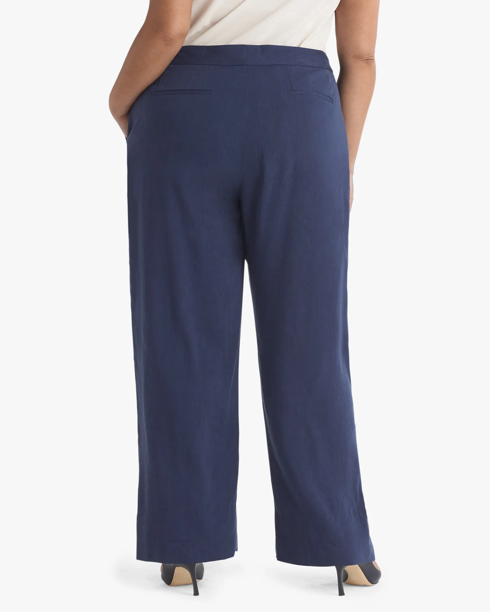 Tinsley Linen-Blend Trouser | Navy