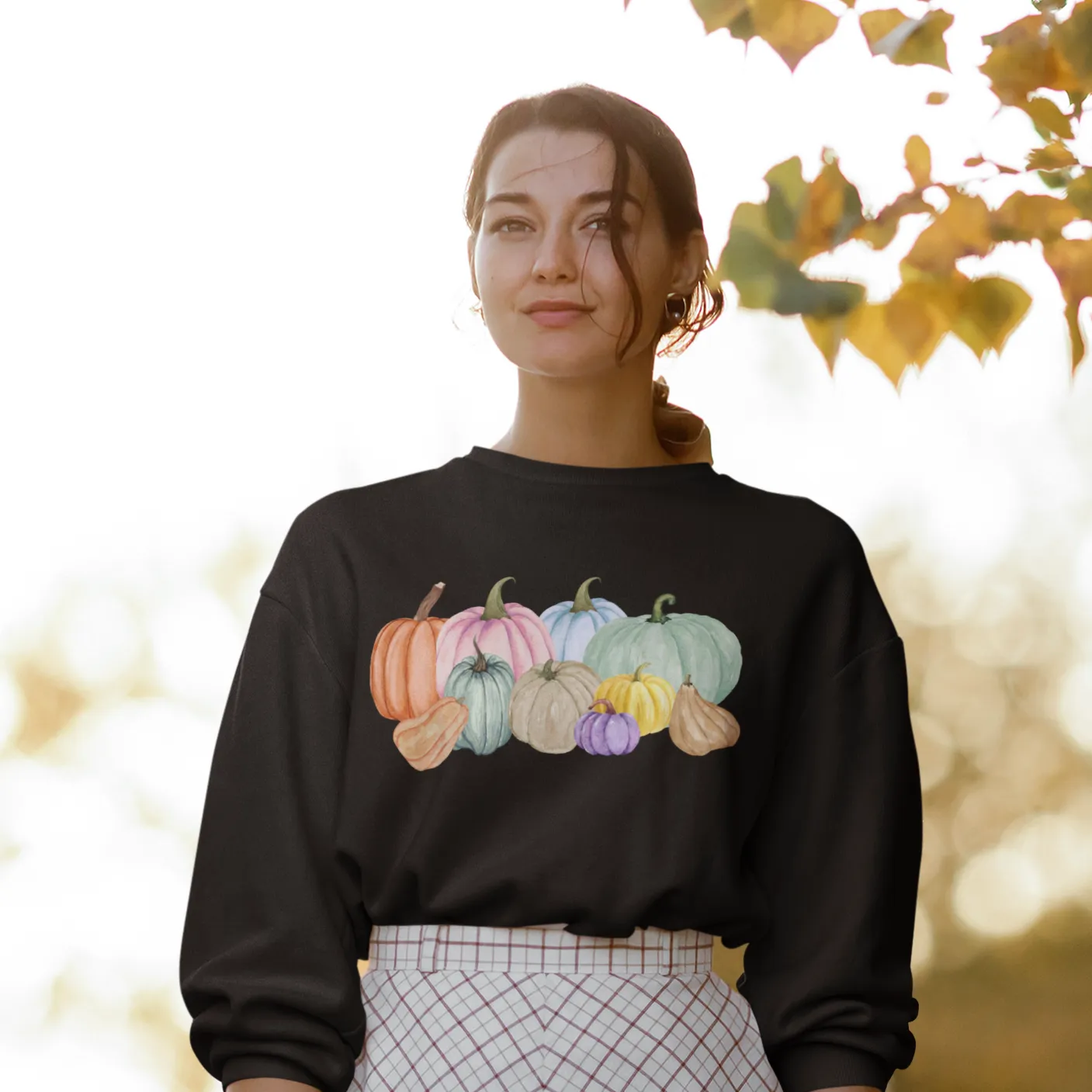 Watercolor Pumpkin Sweatshirt, Fall Pumpkin Sweatshirt, Colorful Pumpkin Sweatshirt, Autumn Shirt, Fall Teacher Sweatshirt, Halloween Gift