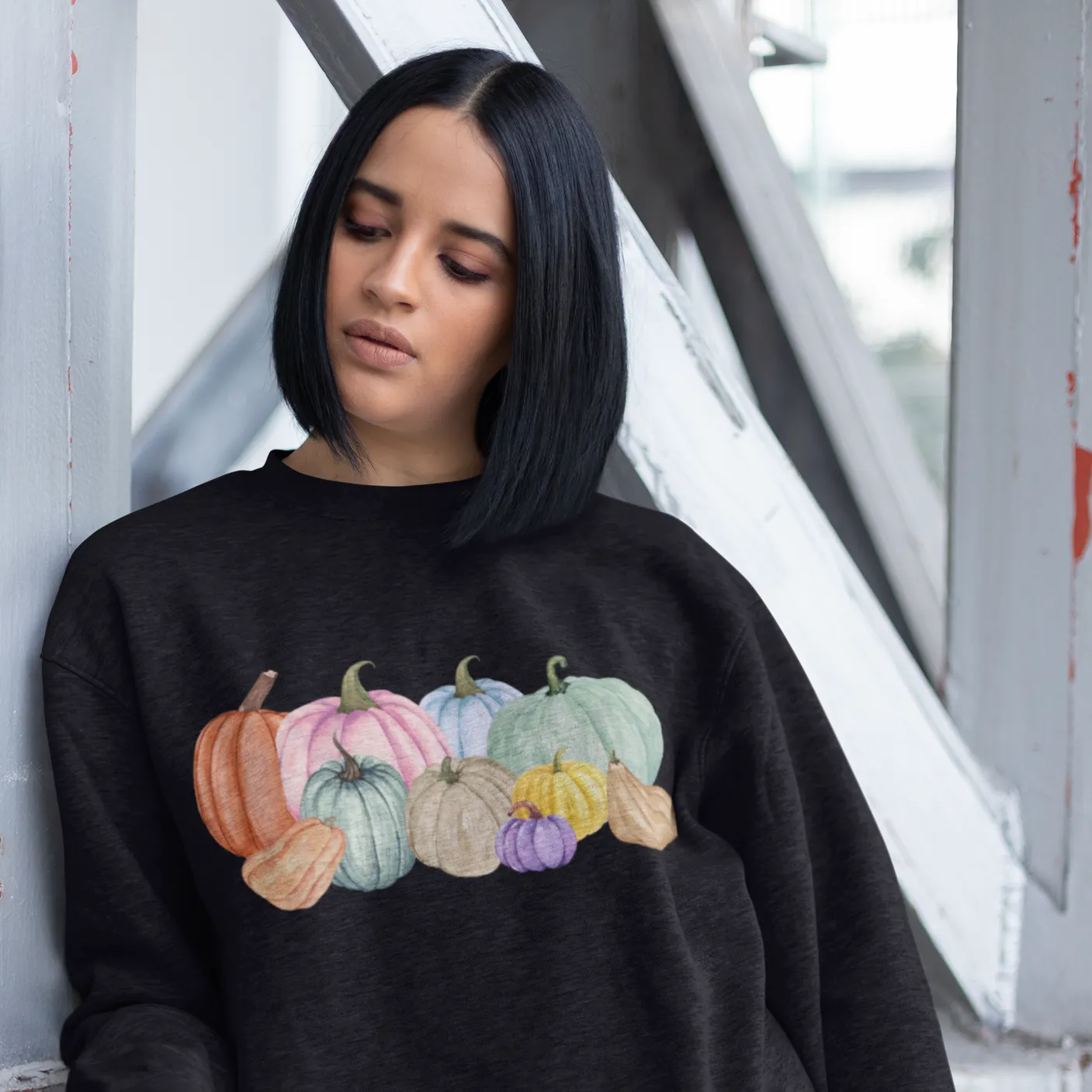 Watercolor Pumpkin Sweatshirt, Fall Pumpkin Sweatshirt, Colorful Pumpkin Sweatshirt, Autumn Shirt, Fall Teacher Sweatshirt, Halloween Gift