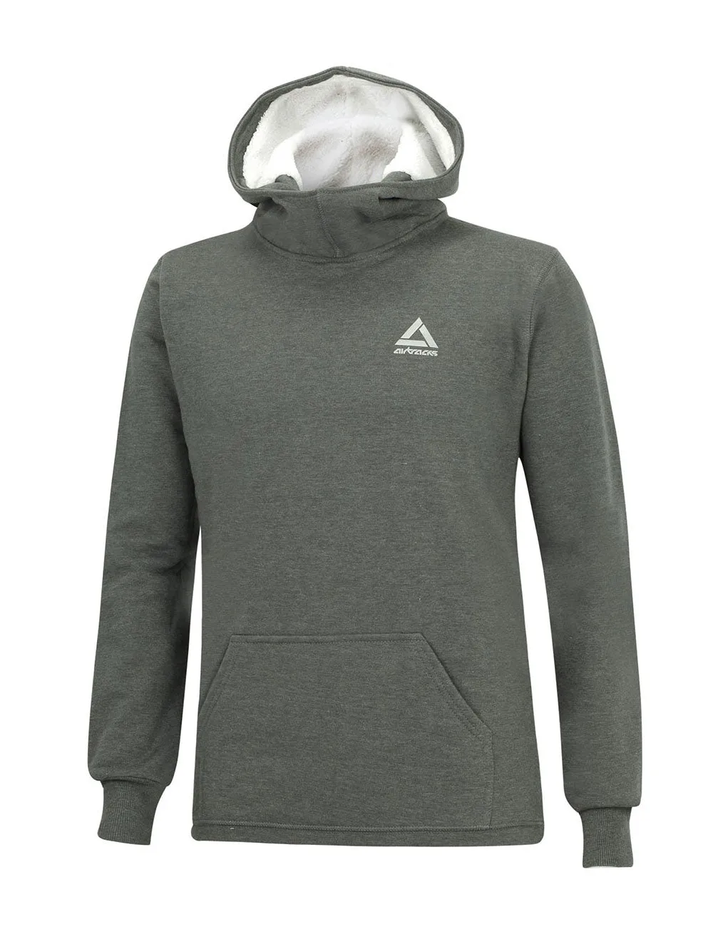 Winter Sweatshirt Crew Comfort Line mit Kapuze Dunkel-Melange