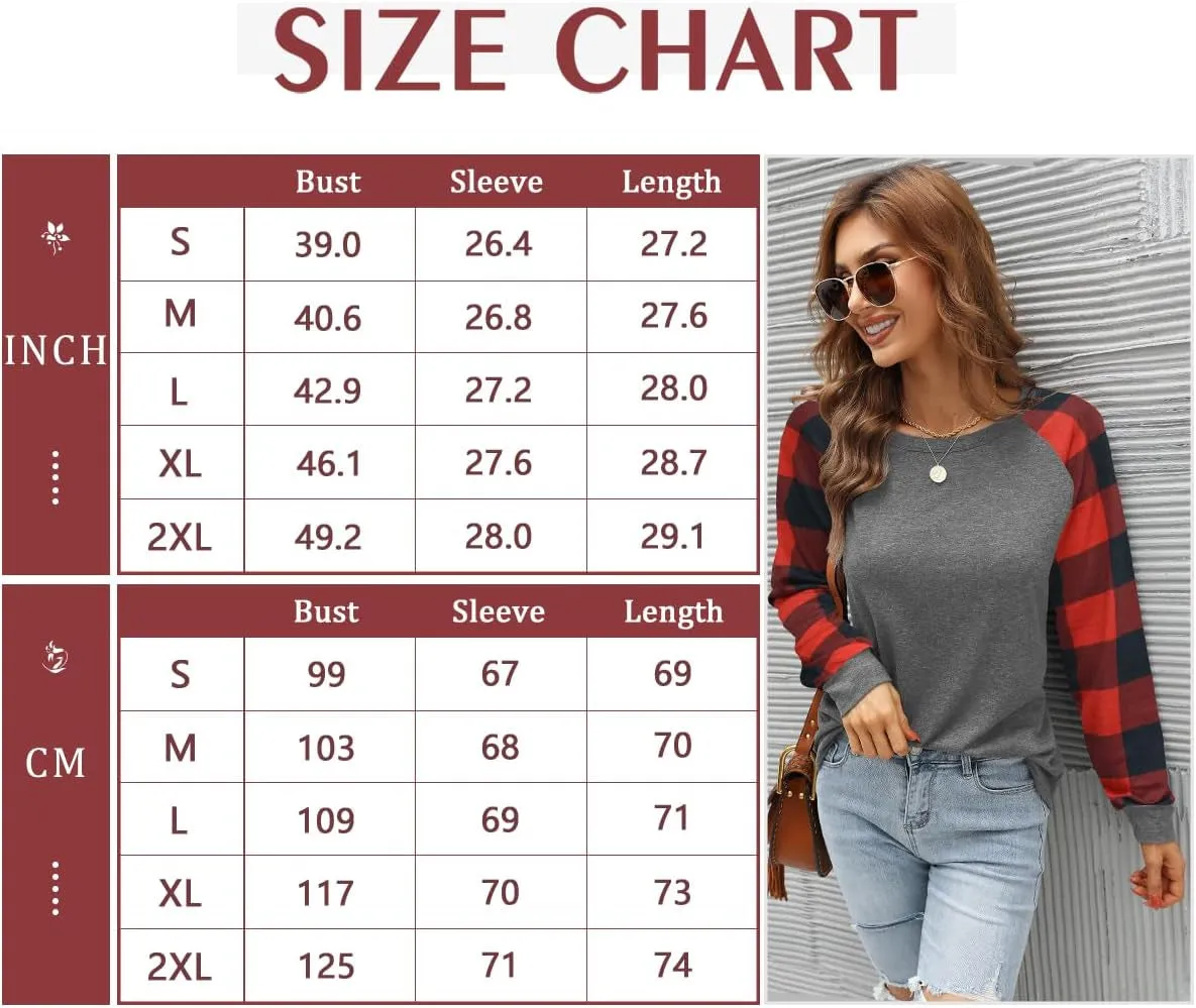 Womens Long Sleeve Tops Crewneck Casual Shirts 2024 Fall Fashion Trendy Outfits Clothes