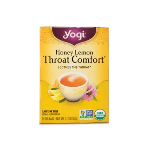 Yogi Organic Honey Lemon Throat Comfort 16 Tea Bags
